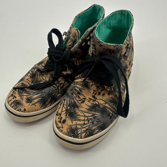 Vans Shoes - Vans Camryn Slim Sneaker Shoes Women's‎ US 6 Khaki Palm Tress Lace Up VN-OSDVEFH
